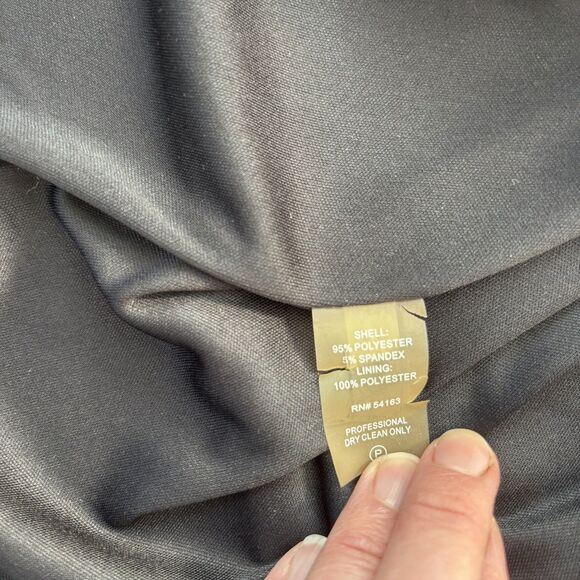 Calvin Klein Blue Black Sleeveless Floral Fit & Flare Cocktail Dress Sz 8 Spring - Picture 7 of 11